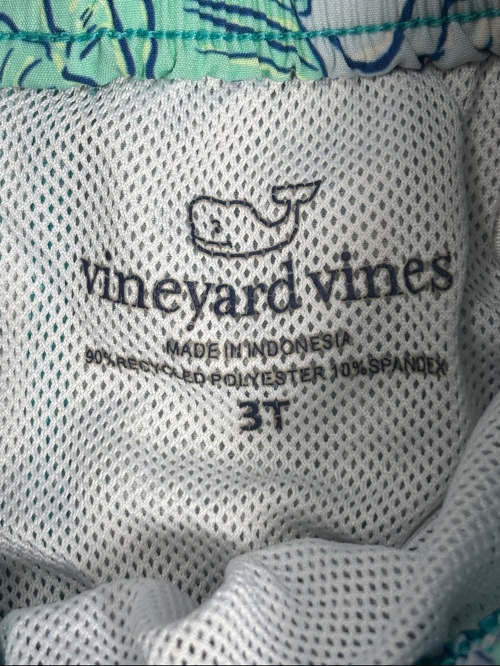 Vineyard Vines Toddler Boys Aqua Fish Print Swim Trunks - size 3T - Picture 6 of 7